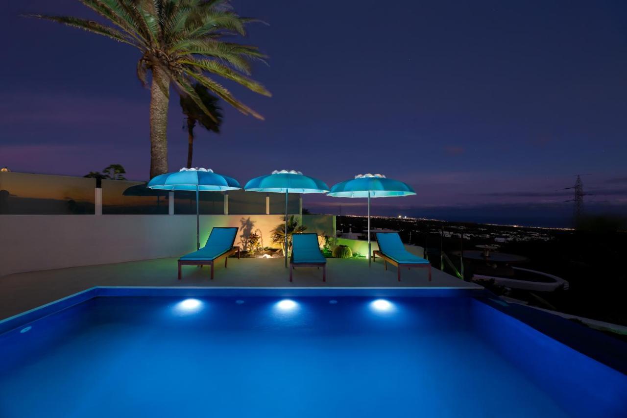 "New" Deluxe Designer Villa Infinity, With Panoramic Sea Views,Own Exclusive Heated Private Pool, Subtropical Gardens Tías Exterior foto