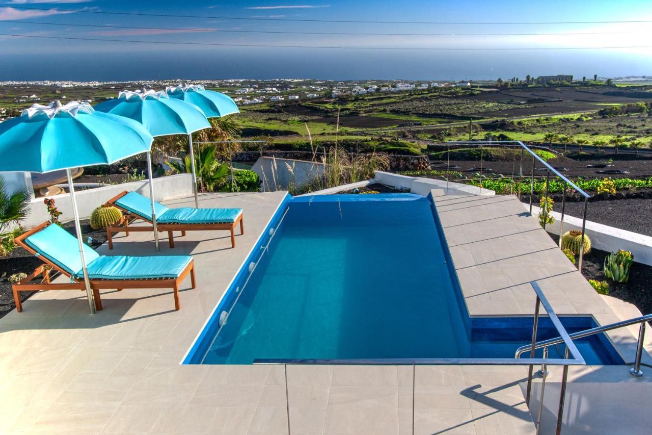 "New" Deluxe Designer Villa Infinity, With Panoramic Sea Views,Own Exclusive Heated Private Pool, Subtropical Gardens Tías Exterior foto