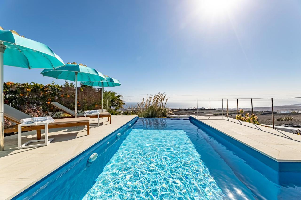 "New" Deluxe Designer Villa Infinity, With Panoramic Sea Views,Own Exclusive Heated Private Pool, Subtropical Gardens Tías Exterior foto